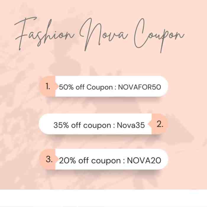 Coupon code fashion nova